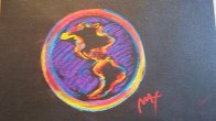 Summit of the Americas Unique 1994 9x8 Works on Paper (not prints) by Peter Max - 1 Summit of the Americas Unique 1994 9x8 Works on Paper (not prints) by Peter Max - 1