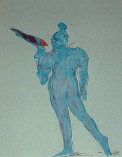 Circus Performer with Bird (early work 1972) (Vintage) Limited Edition Print - Peter Max Circus Performer with Bird (early work 1972) (Vintage) Limited Edition Print - Peter Max