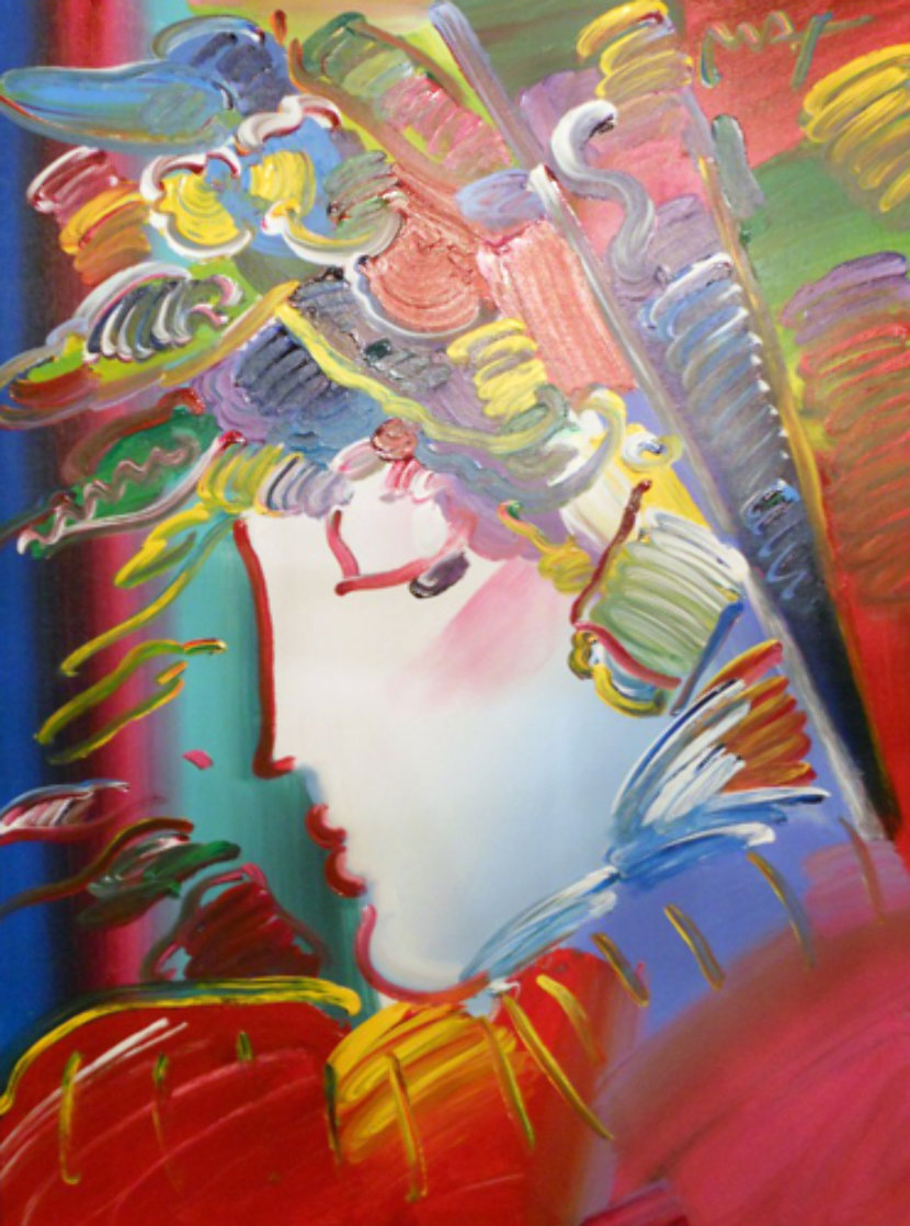 Blushing Beauty 2008 49x39 Original Painting by Peter Max