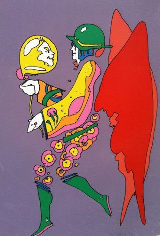 Tip Toe Floating 1972 (Vintage) Limited Edition Print - Peter Max