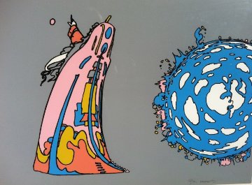 Pointing to Infinity 1971 (Vintage) Limited Edition Print - Peter Max Pointing to Infinity 1971 (Vintage) Limited Edition Print - Peter Max