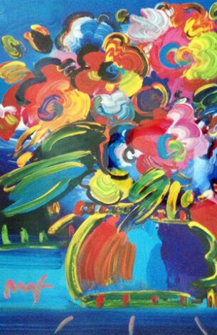 Flowers 2007 49x37 Works on Paper (not prints) - Peter Max