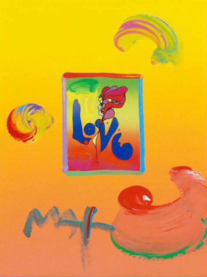 Love I Unique 2008 8.5x11 Works on Paper (not prints) by Peter Max Love I Unique 2008 8.5x11 Works on Paper (not prints) by Peter Max