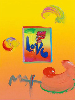 Love I Unique 2008 8.5x11 Works on Paper (not prints) - Peter Max Love I Unique 2008 8.5x11 Works on Paper (not prints) - Peter Max
