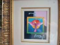 Angel with Sun on Blends 2006 Unique Works on Paper (not prints) by Peter Max - 1 Angel with Sun on Blends 2006 Unique Works on Paper (not prints) by Peter Max - 1
