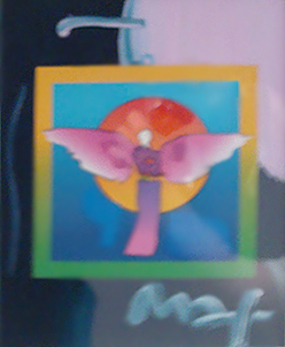 Angel with Sun on Blends 2006 Unique Works on Paper (not prints) by Peter Max