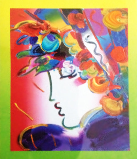 Blushing Beauty 2006 Unique 23x21 Works on Paper (not prints) by Peter Max Blushing Beauty 2006 Unique 23x21 Works on Paper (not prints) by Peter Max