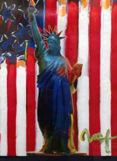 United We Stand 2001 Unique 24x18 Works on Paper (not prints) - Peter Max United We Stand 2001 Unique 24x18 Works on Paper (not prints) - Peter Max
