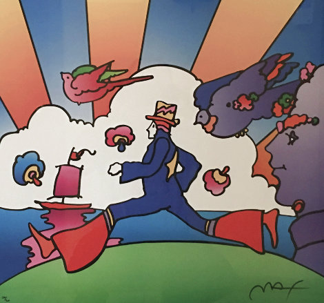 Cosmic Runner Limited Edition Print - Peter Max