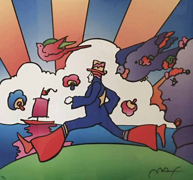 Cosmic Runner Limited Edition Print by Peter Max