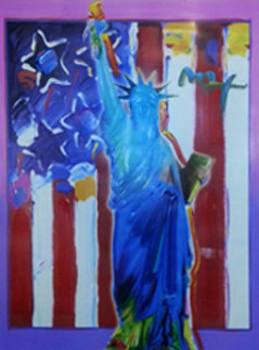 United We Stand II 2005 Unique 24x18 Works on Paper (not prints) - Peter Max United We Stand II 2005 Unique 24x18 Works on Paper (not prints) - Peter Max