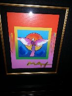 Angel With Sun on Blends 2006 26x24 Works on Paper (not prints) by Peter Max - 1 Angel With Sun on Blends 2006 26x24 Works on Paper (not prints) by Peter Max - 1