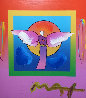 Angel With Sun on Blends 2006 26x24 Works on Paper (not prints) by Peter Max - 0