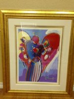 Angel With Heart Unique 36x29 Works on Paper (not prints) by Peter Max - 1 Angel With Heart Unique 36x29 Works on Paper (not prints) by Peter Max - 1