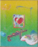 Heart Series Unique 2008 23x21 Works on Paper (not prints) by Peter Max - 1