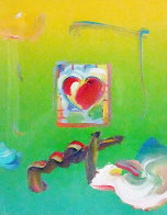 Heart Series Unique 2008 23x21 Works on Paper (not prints) by Peter Max - 0