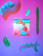 Umbrella Man Unique 2009 30x26 Works on Paper (not prints) by Peter Max - 0 Umbrella Man Unique 2009 30x26 Works on Paper (not prints) by Peter Max - 0