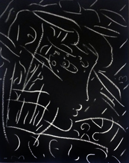 Profile on Black V #65 2002 Limited Edition Print by Peter Max Profile on Black V #65 2002 Limited Edition Print by Peter Max