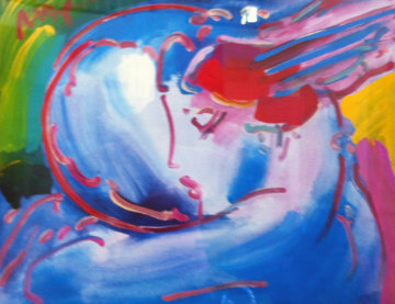 Peace By the Year 2000 (2001) Unique 37x43 Works on Paper (not prints) - Peter Max