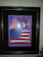 God Bless America II Unique 2001 24x18 Works on Paper (not prints) by Peter Max - 1 God Bless America II Unique 2001 24x18 Works on Paper (not prints) by Peter Max - 1