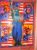 God Bless America With Five Liberties 2001 Unique Works on Paper (not prints) by Peter Max - 1