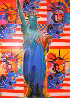 God Bless America With Five Liberties 2001 Unique Works on Paper (not prints) by Peter Max - 0