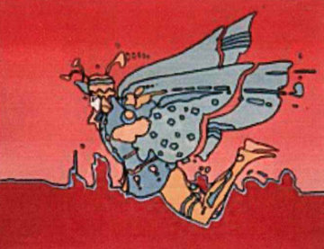Winged Flyer II 1978 Limited Edition Print - Peter Max Winged Flyer II 1978 Limited Edition Print - Peter Max