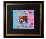 Sugar Ray Collage, Version V Unique 1988 12x14 Works on Paper (not prints) by Peter Max - 2 Sugar Ray Collage, Version V Unique 1988 12x14 Works on Paper (not prints) by Peter Max - 2