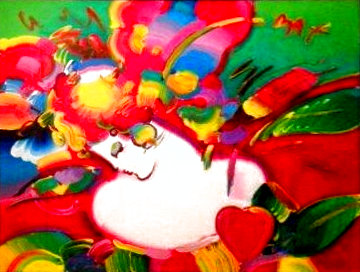 Flower Blossom Lady No. 14 1994 46x55 Super Huge Works on Paper (not prints) - Peter Max Flower Blossom Lady No. 14 1994 46x55 Super Huge Works on Paper (not prints) - Peter Max