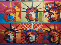 Liberty and Justice For All Unique 2001 24x18 Works on Paper (not prints) by Peter Max - 2 Liberty and Justice For All Unique 2001 24x18 Works on Paper (not prints) by Peter Max - 2