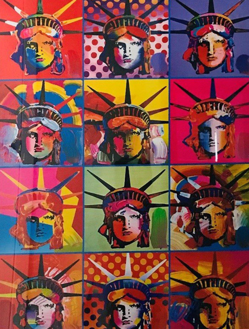 Liberty and Justice For All Unique 2001 24x18 Works on Paper (not prints) by Peter Max Liberty and Justice For All Unique 2001 24x18 Works on Paper (not prints) by Peter Max