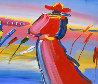 Walking in Reeds 1999 30x36 Works on Paper (not prints) by Peter Max - 0