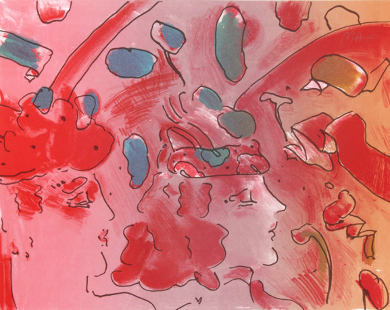 Reflections II 1979 Limited Edition Print by Peter Max Reflections II 1979 Limited Edition Print by Peter Max