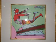 Retro Suite V: Cosmic Flyer #163 Unique 22x22 Works on Paper (not prints) by Peter Max - 2