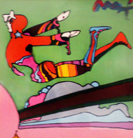 Retro Suite V: Cosmic Flyer #163 Unique 22x22 Works on Paper (not prints) by Peter Max - 0 Retro Suite V: Cosmic Flyer #163 Unique 22x22 Works on Paper (not prints) by Peter Max - 0