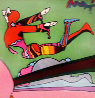 Retro Suite V: Cosmic Flyer #163 Unique 22x22 Works on Paper (not prints) by Peter Max - 0