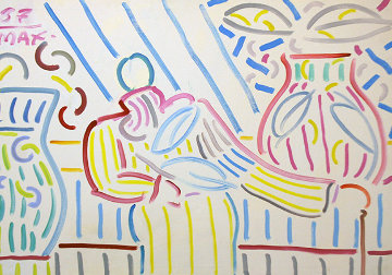 Peter Max # 32 1987 40x30 Super Huge Original Painting - Peter Max Peter Max # 32 1987 40x30 Super Huge Original Painting - Peter Max