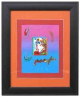 Blushing Beauty Unique 10x8 Works on Paper (not prints) by Peter Max - 1 Blushing Beauty Unique 10x8 Works on Paper (not prints) by Peter Max - 1