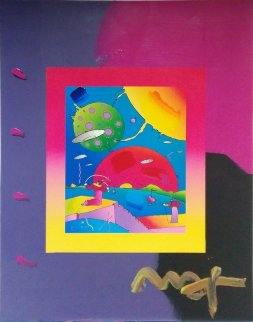Year of 2250 (Overpaint) Unique 2006 19x15 Works on Paper (not prints) - Peter Max Year of 2250 (Overpaint) Unique 2006 19x15 Works on Paper (not prints) - Peter Max