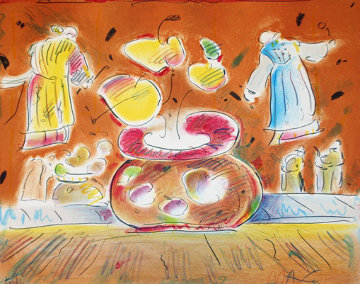 Vase in Room II PP 1980 Unique 21x25 Works on Paper (not prints) - Peter Max Vase in Room II PP 1980 Unique 21x25 Works on Paper (not prints) - Peter Max