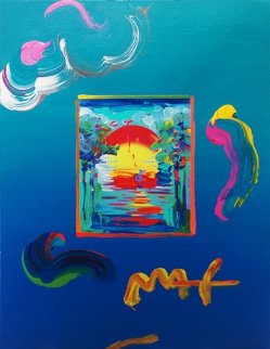 Better World Mixed Media 2010 Unique 16x12 Works on Paper (not prints) - Peter Max Better World Mixed Media 2010 Unique 16x12 Works on Paper (not prints) - Peter Max