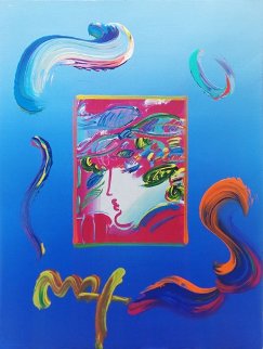 Blushing Beauty (Overpaint) 2010 Unique 16x20 Works on Paper (not prints) - Peter Max Blushing Beauty (Overpaint) 2010 Unique 16x20 Works on Paper (not prints) - Peter Max