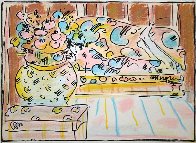 Lady on Couch With Vase 1978 Limited Edition Print by Peter Max - 0 Lady on Couch With Vase 1978 Limited Edition Print by Peter Max - 0
