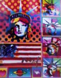 Five Liberties Unique 18x14 Works on Paper (not prints) - Peter Max Five Liberties Unique 18x14 Works on Paper (not prints) - Peter Max