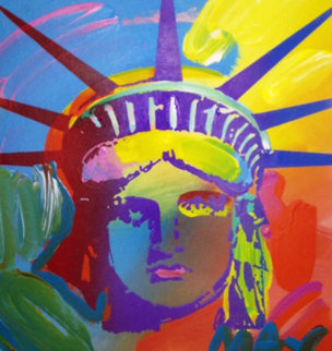 Liberty Version VII No. 14 Unique 1993 12x11 Works on Paper (not prints) - Peter Max Liberty Version VII No. 14 Unique 1993 12x11 Works on Paper (not prints) - Peter Max