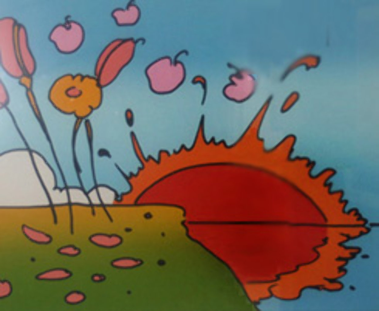 Sunrise Flowers 1972 by Peter Max