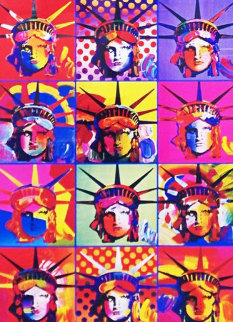 Liberty And Justice For All 2001 Unique 24x18 Works on Paper (not prints) - Peter Max Liberty And Justice For All 2001 Unique 24x18 Works on Paper (not prints) - Peter Max