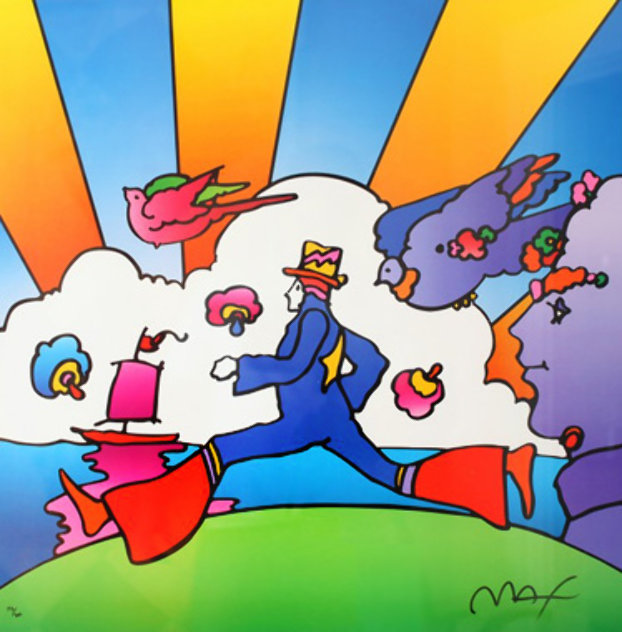 Cosmic Runner  2000 Limited Edition Print by Peter Max