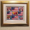 Patriotic Series: 4 Liberties, 4 Flags, And 2 Hearts 2006 Unique Limited Edition Print by Peter Max - 1