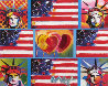 Patriotic Series: 4 Liberties, 4 Flags, And 2 Hearts 2006 Unique Limited Edition Print by Peter Max - 0